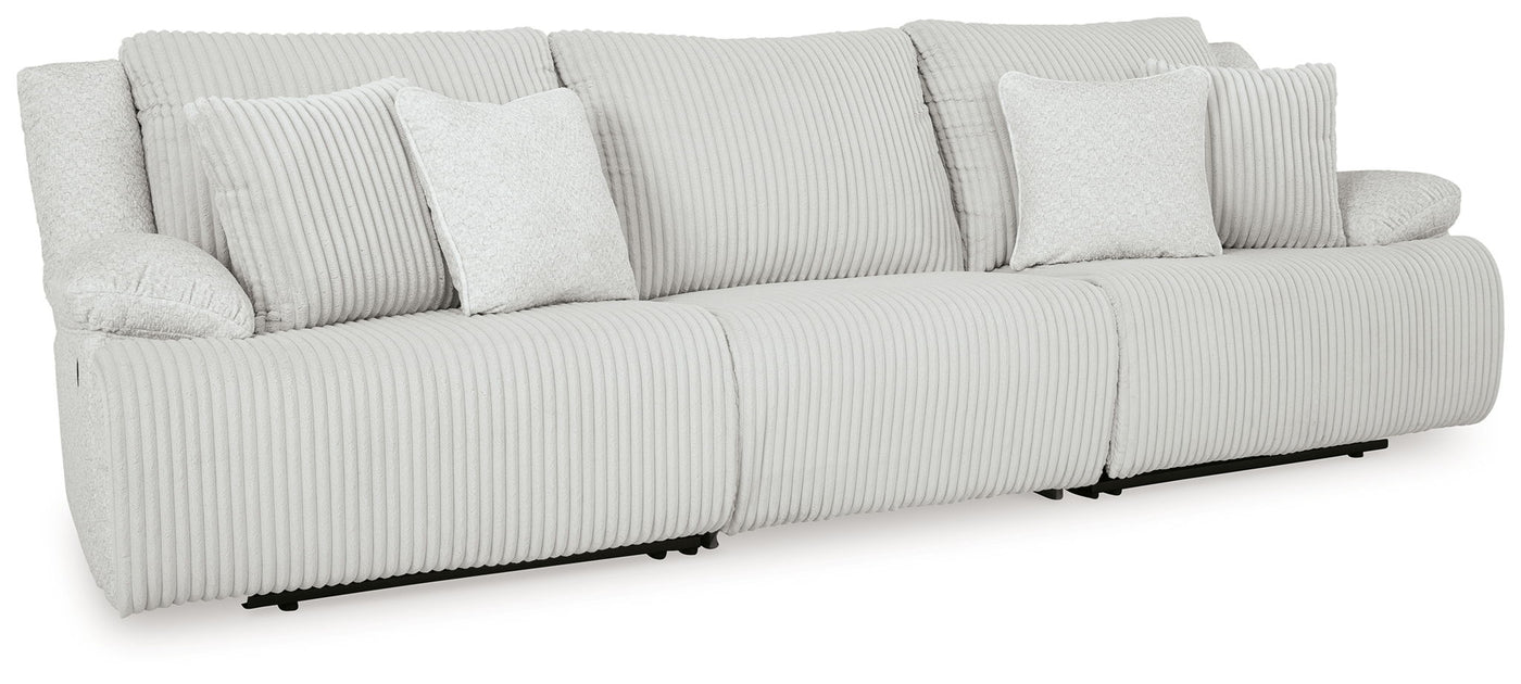 Top Tier - 3-Piece Sectional Sofa With RAF And LAF Recliner - Alloy