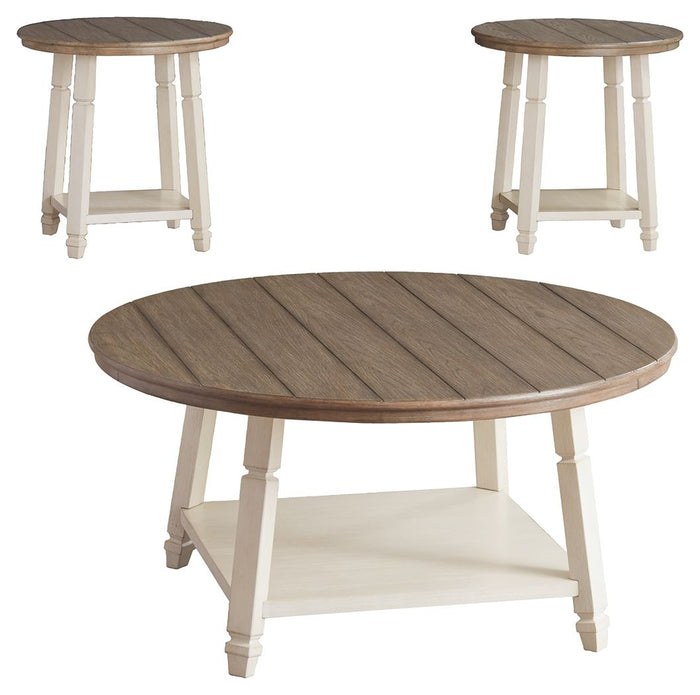 Bolanbrook - Occasional Table Set (Set of 3) - White / Brown / Beige image 1