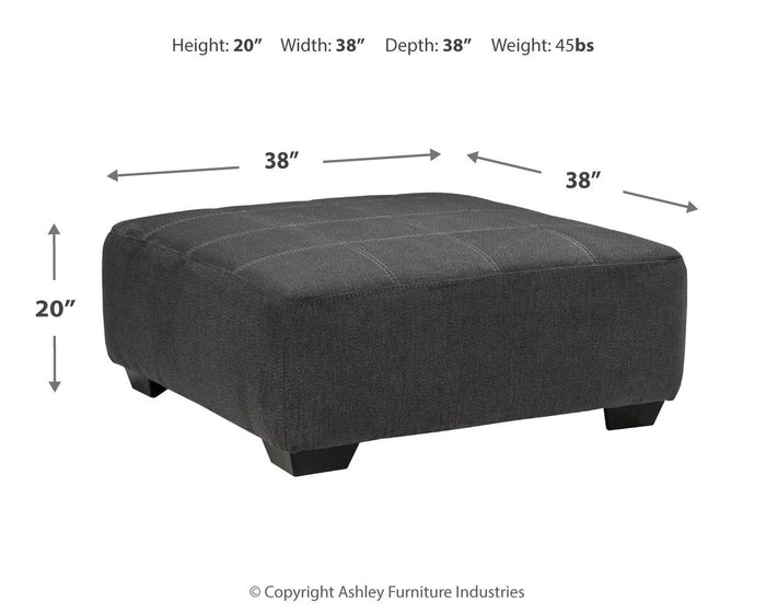 Ambee - Oversized Accent Ottoman - Slate image 2