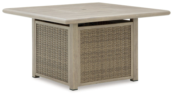 Cliff Trails - Square Fire Pit Table - Beige image 1