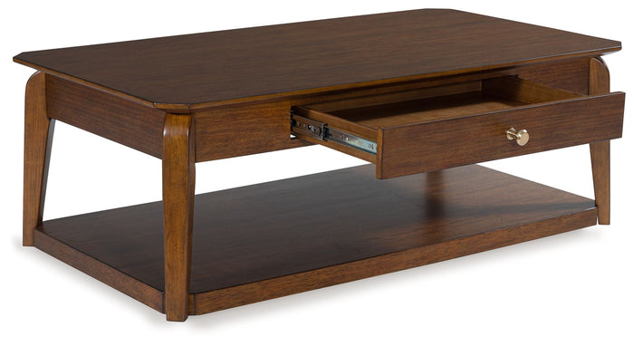 Trenmour - Rectangular Cocktail Table - Medium Brown image 2