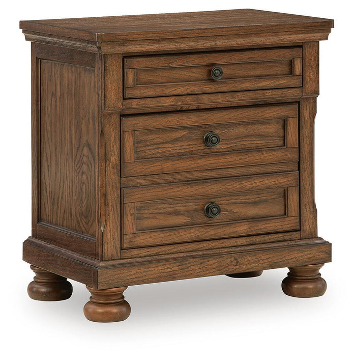 Zackaryn - Two Drawer Night Stand - Warm Brown image 1