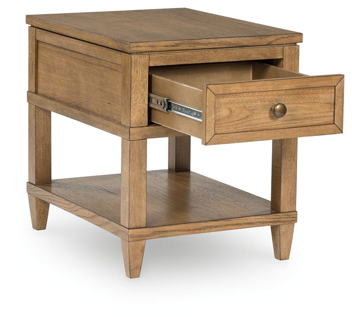 Sharlance - Rectangular End Table - Light Brown image 2