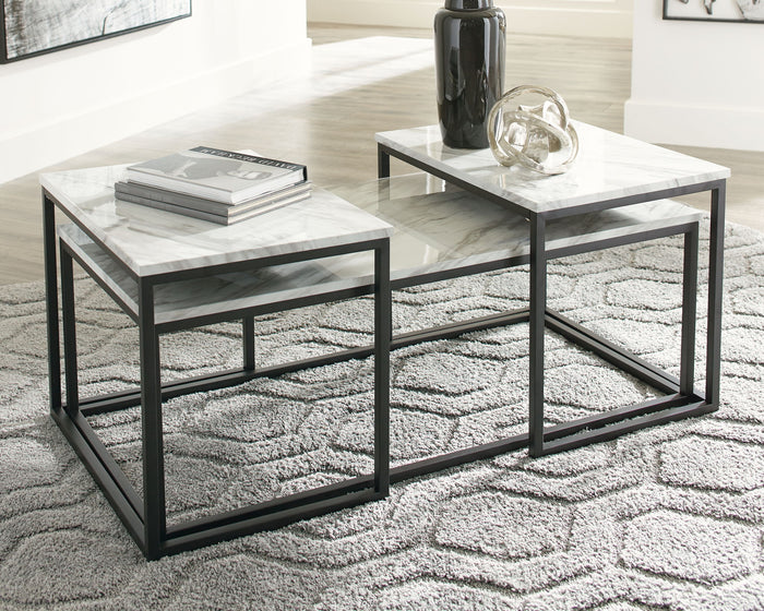 Donnesta - Occasional Table Set (Set of 3) - Gray / Black image 2