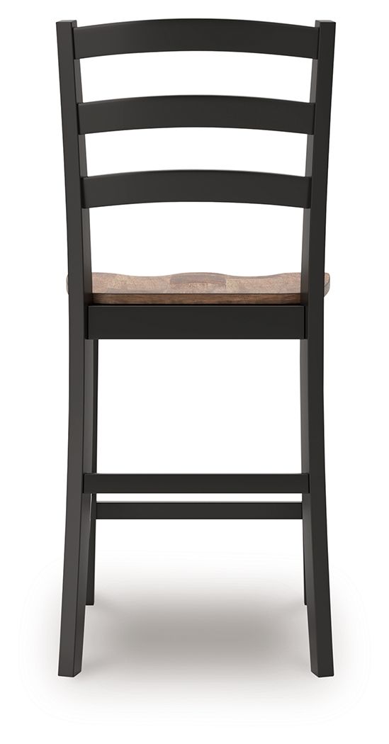 Wildenauer - Barstool (Set of 2) - Brown / Black image 2