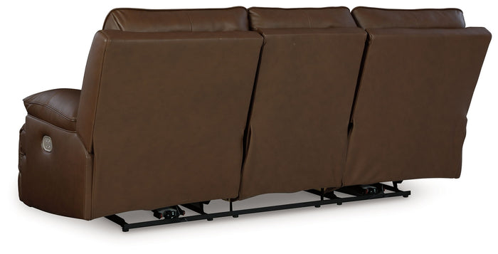 Vonryan - Power Reclining Sofa With Adj Headrest - Tobacco image 2