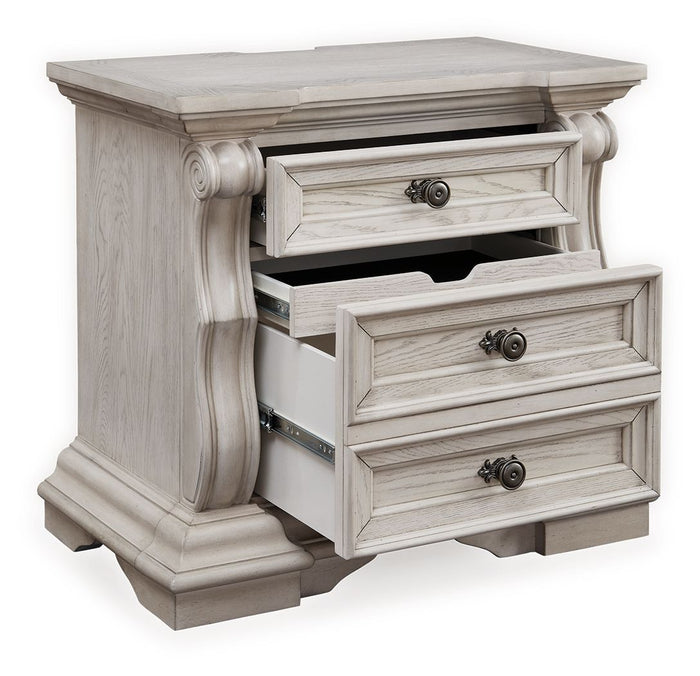 Bruchandi - Three Drawer Night Stand - Antique White image 2