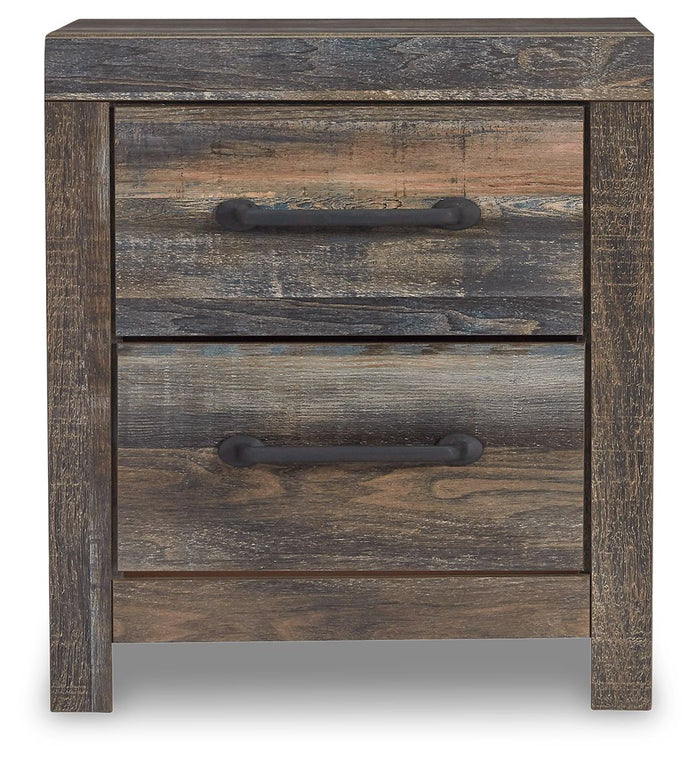 Drystan - Two Drawer Night Stand - Brown / Beige image 2