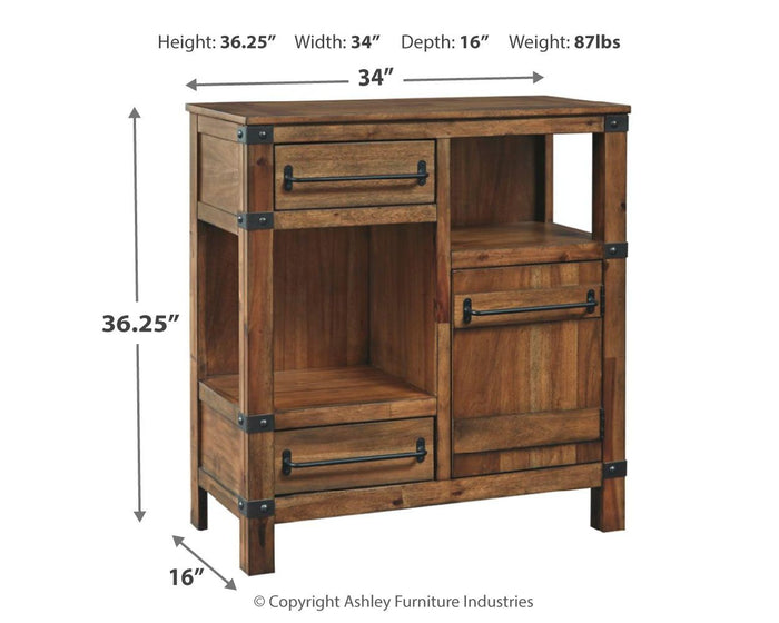 Roybeck - Accent Cabinet - Light Brown / Bronze image 2