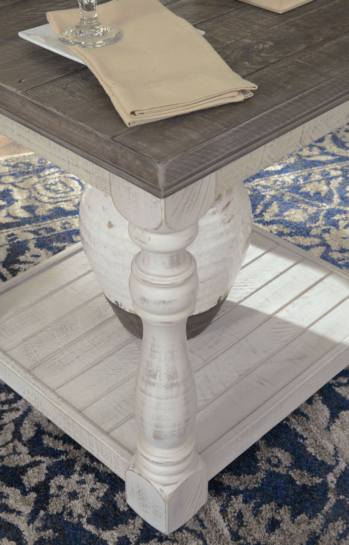 Havalance - Rectangular End Table - Gray / White image 2