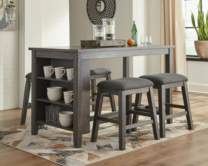Caitbrook - Rectangular Dining Room Counter Table - Gray image 2