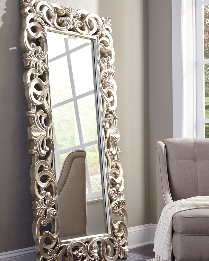 Lucia - Floor Mirror - Antique Silver Finish image 2