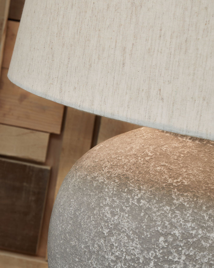 Dreward - Paper Table Lamp - Distressed Gray image 2