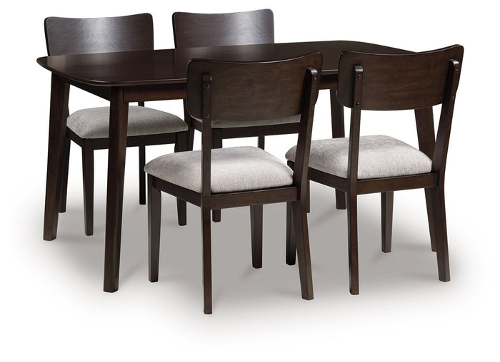 Mallenette - Dining Room Table Set (Set of 5) - Merlot image 1