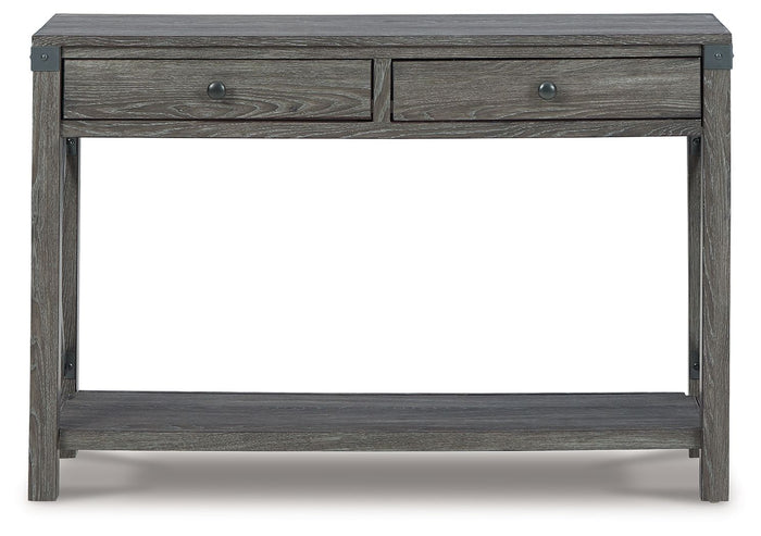 Freedan - Console Sofa Table - Grayish Brown image 2