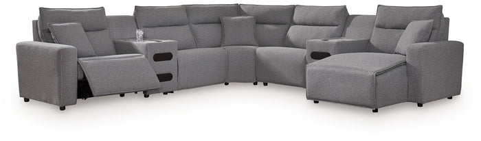 Modmax II - Reclining Sectional - Salt And Pepper image 2