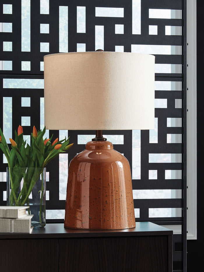 Aaleahya - Glass Table Lamp - Rust image 2