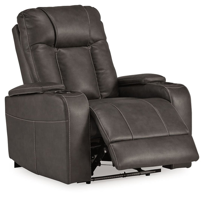 Feazada - Power Recliner With Adj Headrest image 2