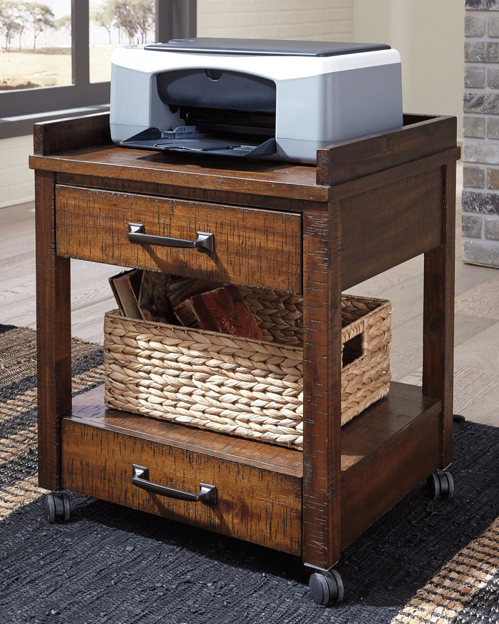 Baldridge - Printer Stand - Rustic Brown image 2