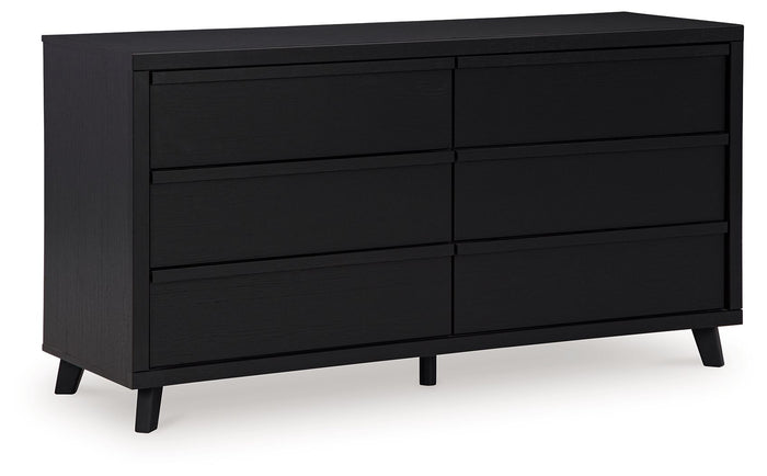 Danziar - Six Drawer Dresser - Black image 1