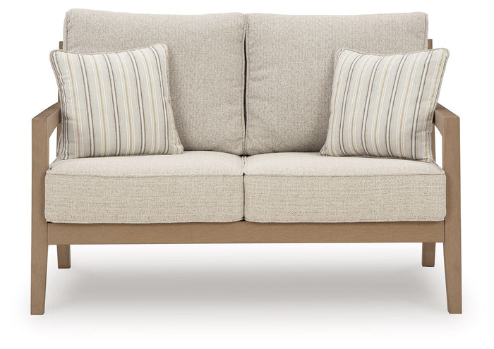Hallow Creek - Loveseat With Cushion - Driftwood image 2