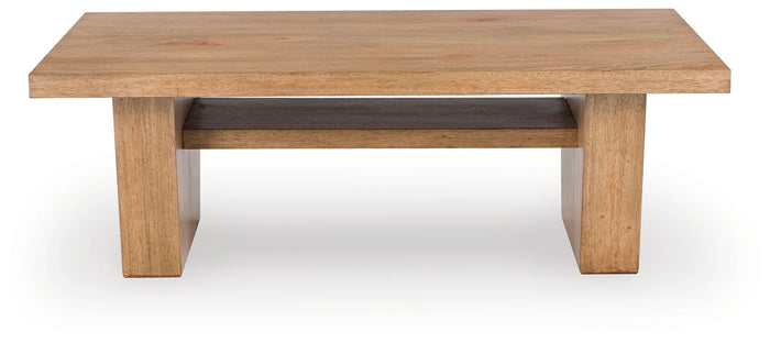 Kristiland - Rectangular Cocktail Table - Light Brown image 2