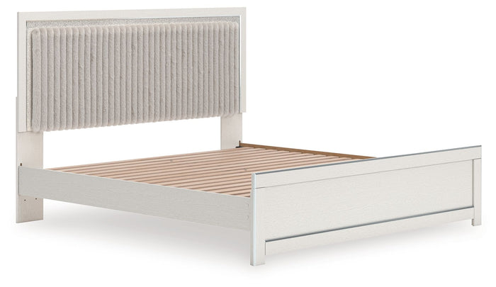 Zuraleus - Upholstered Panel Platform Bed With Roll Slats image 5