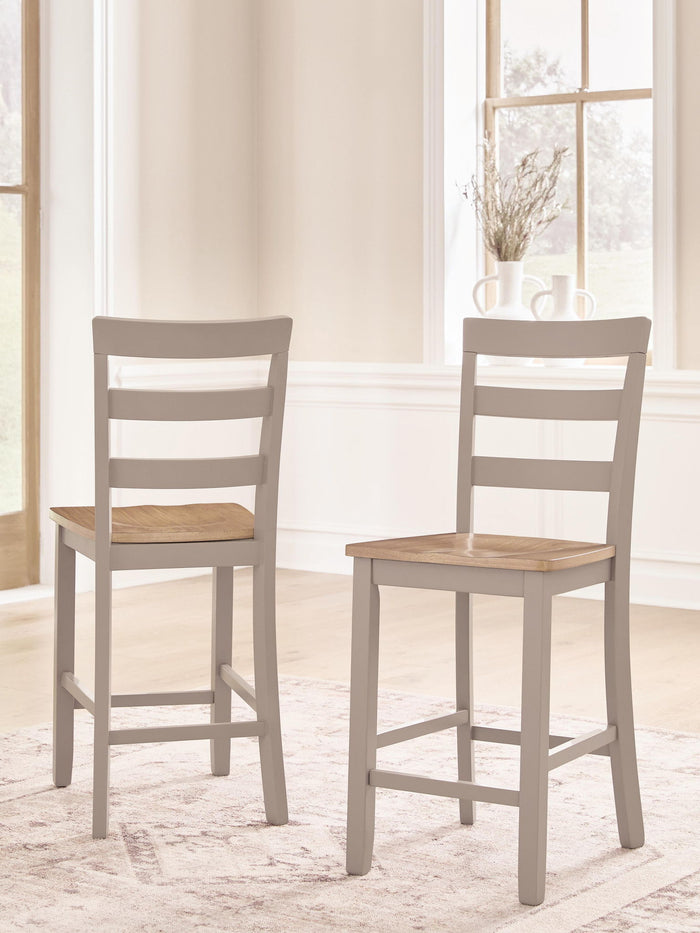 Harperfeld - Barstool (Set of 2) - Natural / Gray image 2