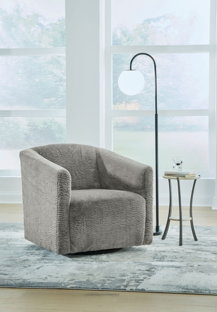 Bramner - Swivel Accent Chair - Charcoal image 2