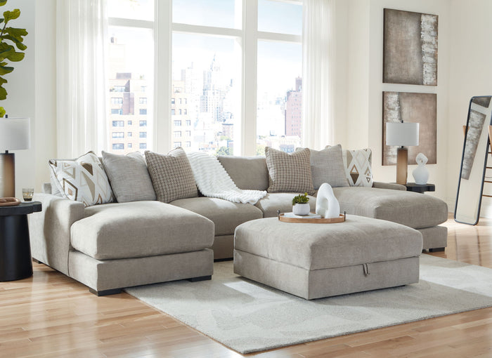 Aslan Court - Sectional With Ottoman Set image 1