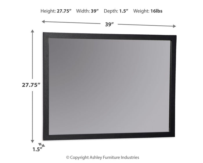 Danziar - Bedroom Mirror - Black image 2
