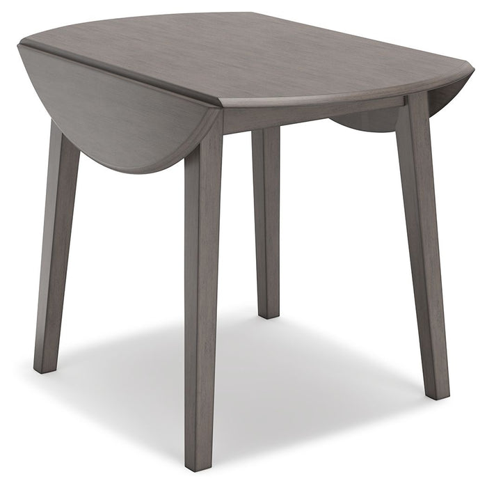 Shullden - Round Drm Drop Leaf Table - Gray image 2