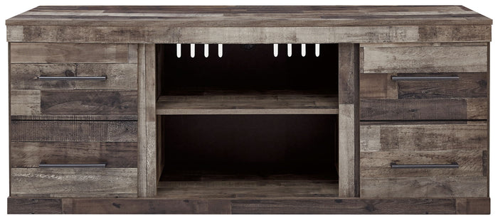 Derekson - LG TV Stand w/Fireplace Option - Multi Gray image 2