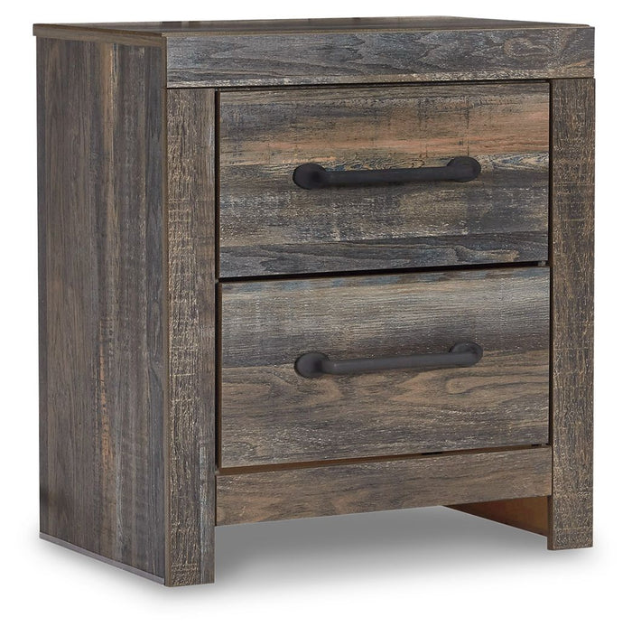 Drystan - Two Drawer Night Stand - Brown / Beige image 3