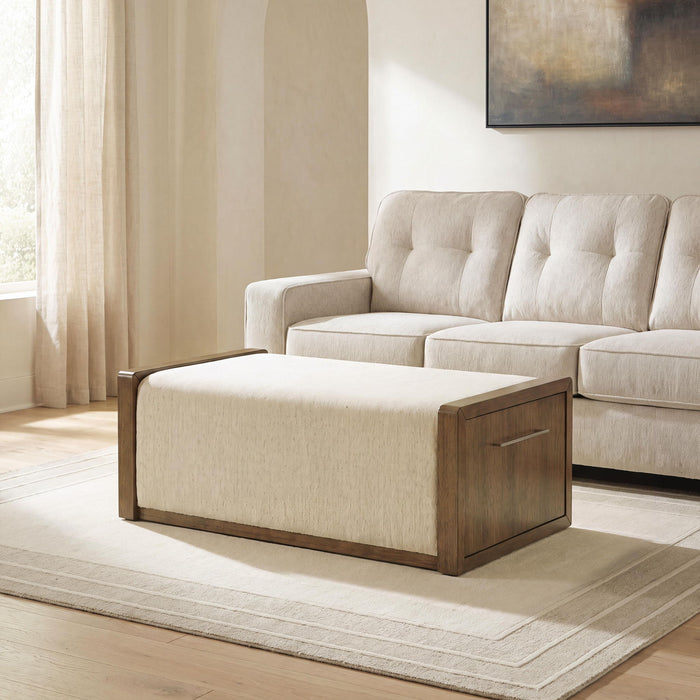 Marxmore - Upholstered Ottoman With Storage - Brown image 2