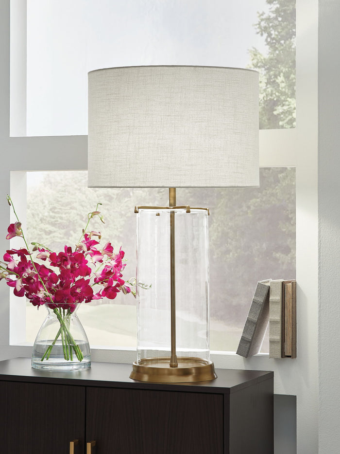 Gizeh - Glass Table Lamp - Clear / Gold Finish image 2