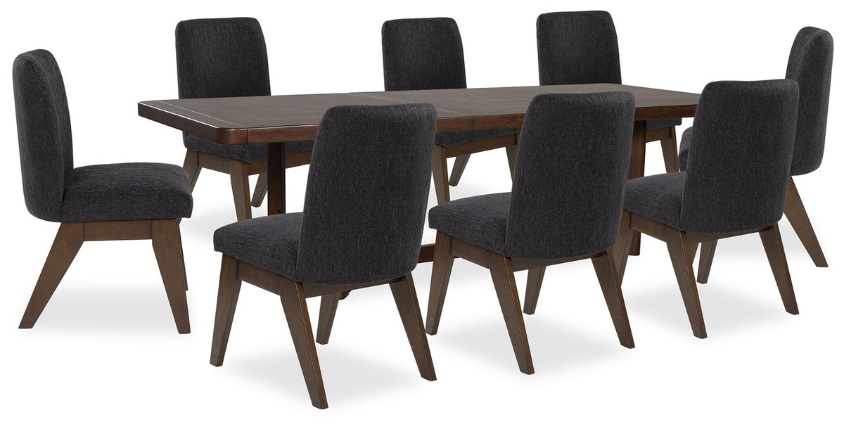 Dark Brown / 9 Pc. Table, 8 Chairs