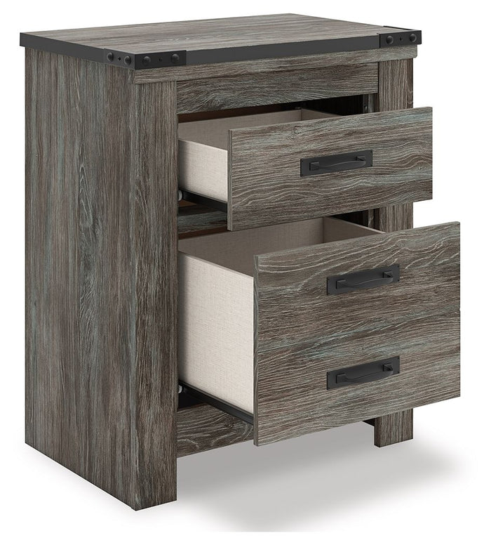 Frandern - Two Drawer Night Stand - Gray image 2