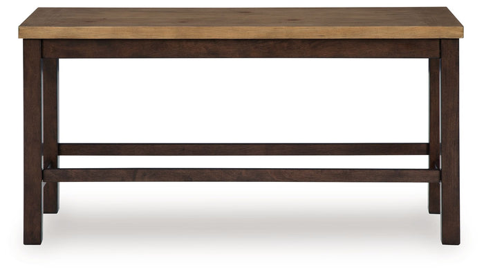 Rylandeen - Double Counter Height Bench - Light Brown / Dark Brown image 2