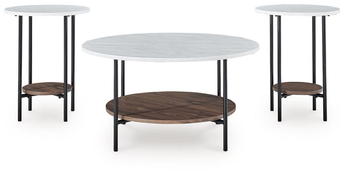 Wrenwich - Occasional Table Set (Set of 3) - Brown / Black / White image 2