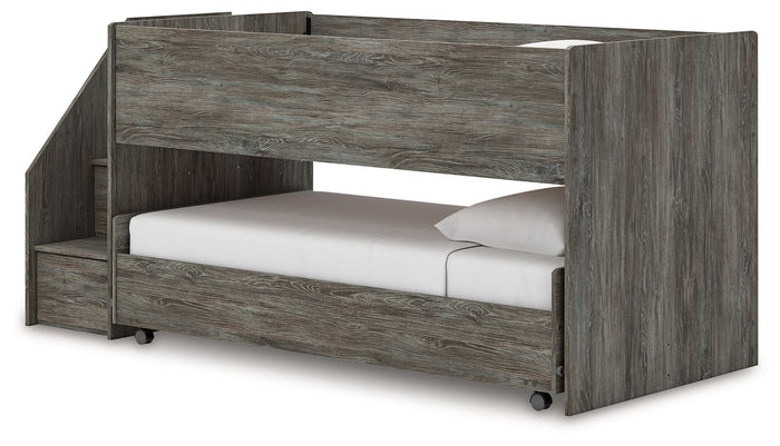 Frandern - Twin Over Twin Loft Bed - Gray image 2