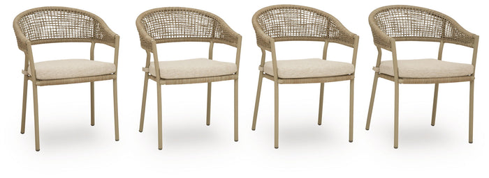 Orchard Beach - Arm Chair With Cushion (Set of 4) - Beige image 1