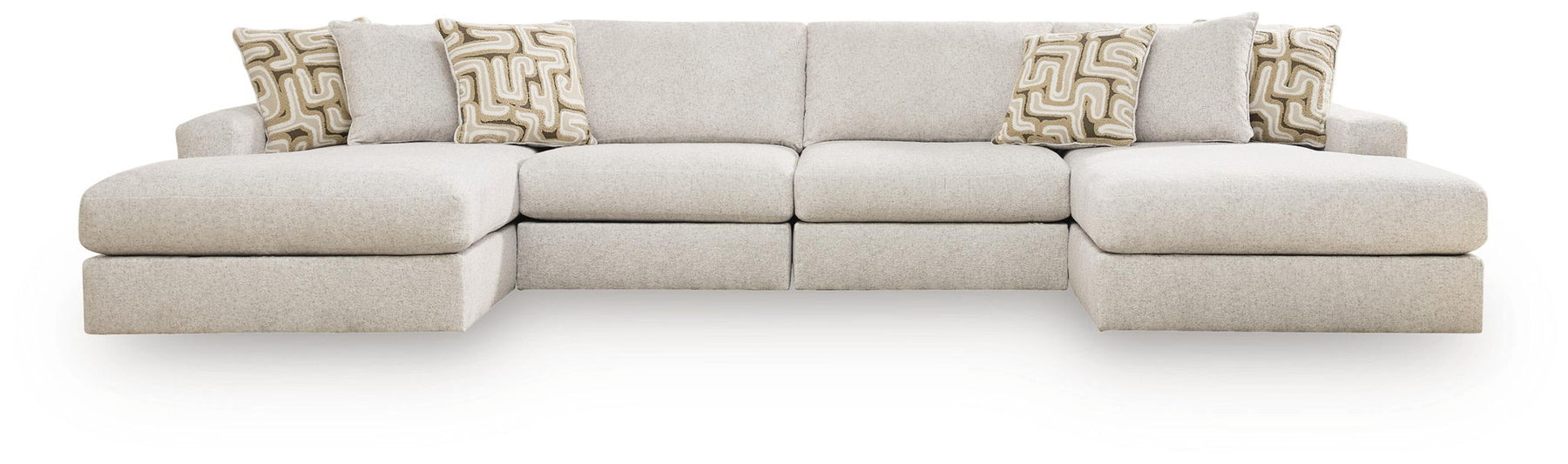 White / 4 Pc. Double Chaise Sectional