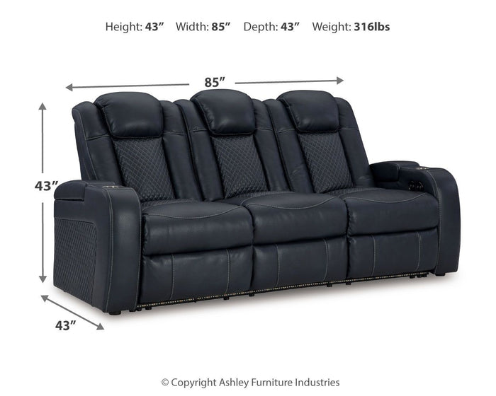 Fyne-dyme - Power Reclining Sofa With Adj Headrest image 3