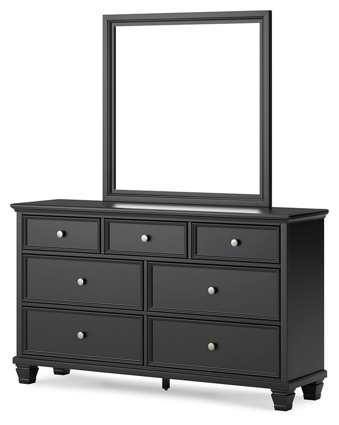 Lanolee - Dresser And Mirror - Black image 2
