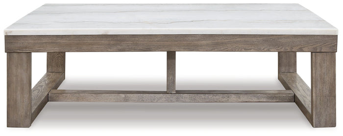 Loyaska - Rectangular Cocktail Table - Brown / Ivory image 2