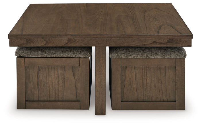 Boardernest - Cocktail Table With 4 Stools (Set of 5) - Brown image 2