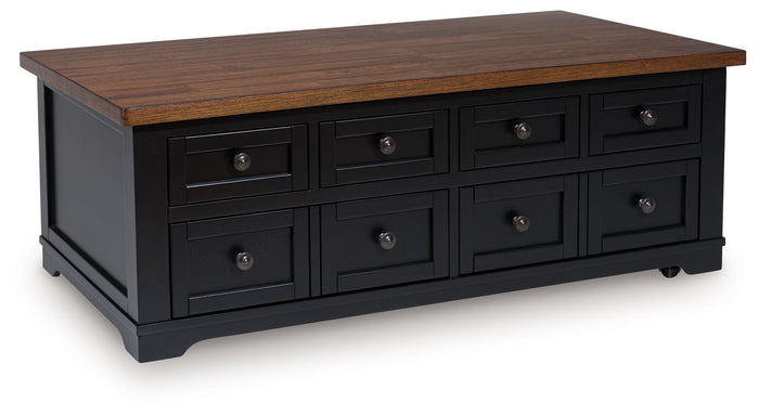 Wildenauer - Lift Top Cocktail Table - Brown / Black image 1