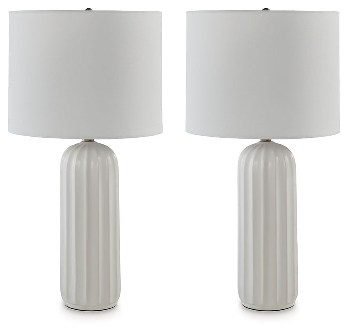 Clarkland - Ceramic Table Lamp (Set of 2) - White image 1