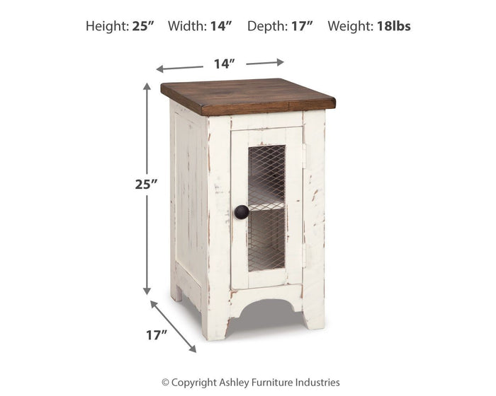 Wystfield - Chair Side End Table - White / Brown image 2